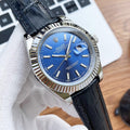 DATEJUST 41 STAINLESS STEEL LEATHER STRAP