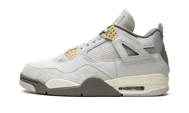 Nike Air Jordan 4 Light Gray Suede Leather