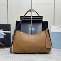 Prada 2026 Aimée Shoulder Bag 36cm Brown Leather