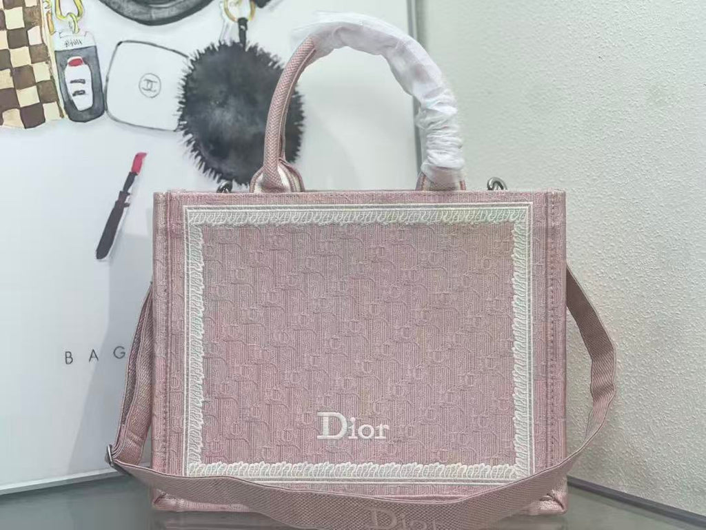 Dioramour Medium Dior Book Tote 36cm with Strap Canvas