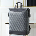Goyard 2026 Cisalpin Backpack 43cm Grey Black Goyardine Canvas