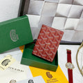 Goyard 2026 Saint-Marc Card Holder 10.7cm Cowhide Canvas 138404