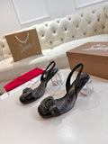 Christian Louboutin 2026 Minny Bubble 70mm Slingback Pumps PVC Patent Leather 780370
