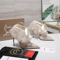 CL 2026 Doria Offenbee 105mm Pump Strass Tulle Leather 864004