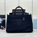 Prada 2026 Jardinière Tote Bag 43cm Cotton Canvas
