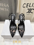 Dior 2026 Bow High-Heeled Slingback Sheepskin 713143