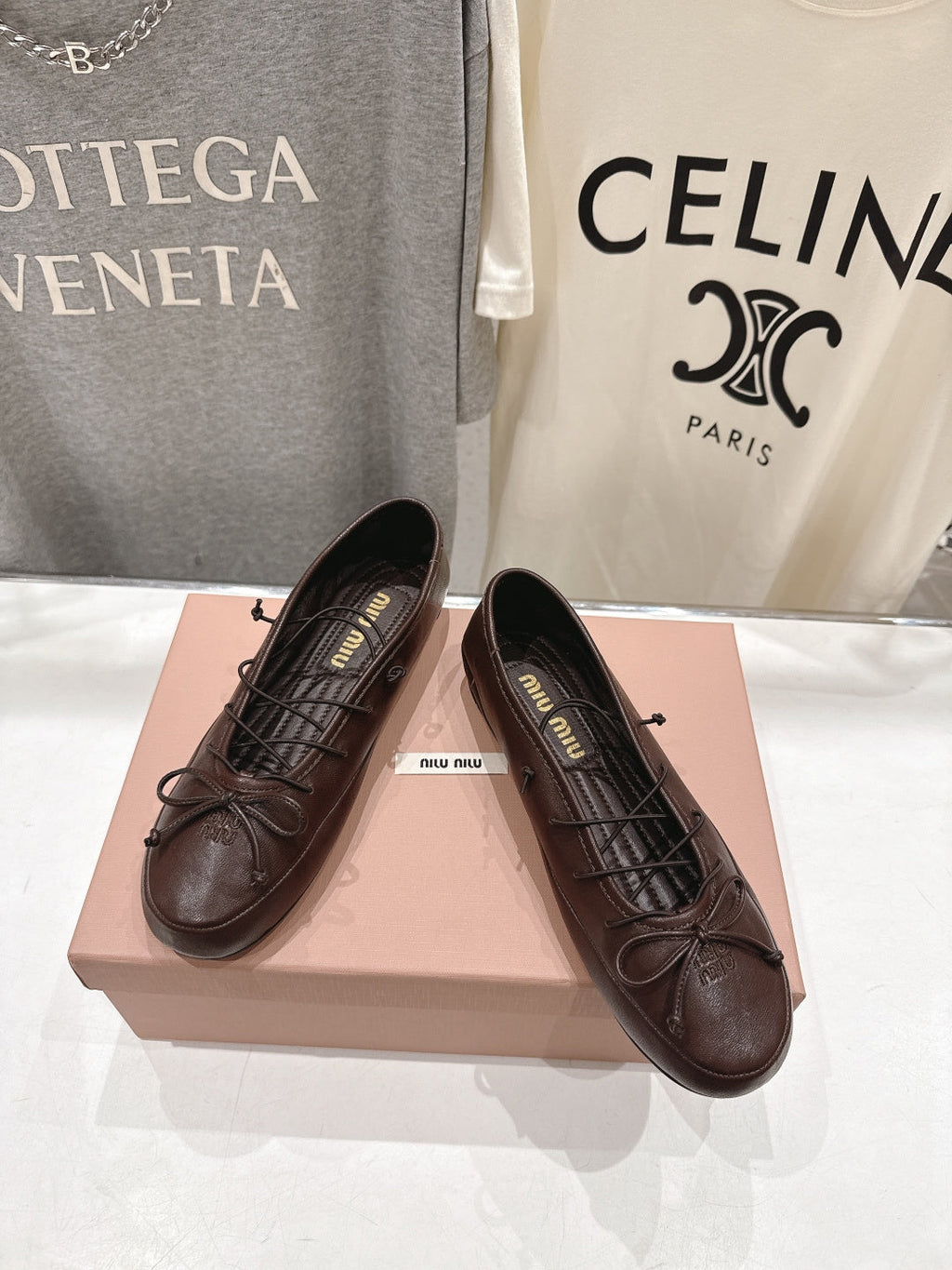 Miumiu 26ss Fairy Style Ballet Flats Sheepskin