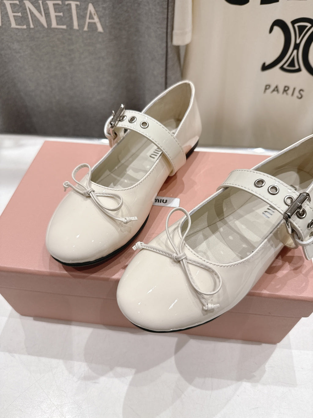 Miumiu 26ss Fairy Style Ballet Flats Patent Leather