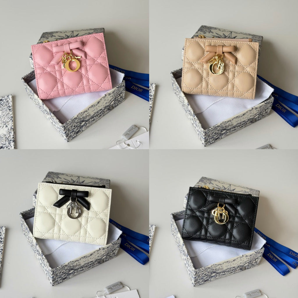 Dior 2026 Freesia Wallet and Card Holder Lambskin 156789