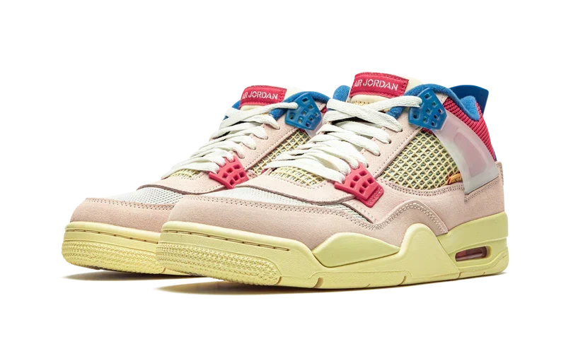 Nike Air Jordan 4 Retro Light Pink Blue Mesh Suede