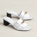 Hermes 2026 Gigi 50 Sandal White Calfskin