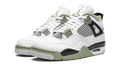 Nike Air Jordan 4 Retro White Green Black Suede