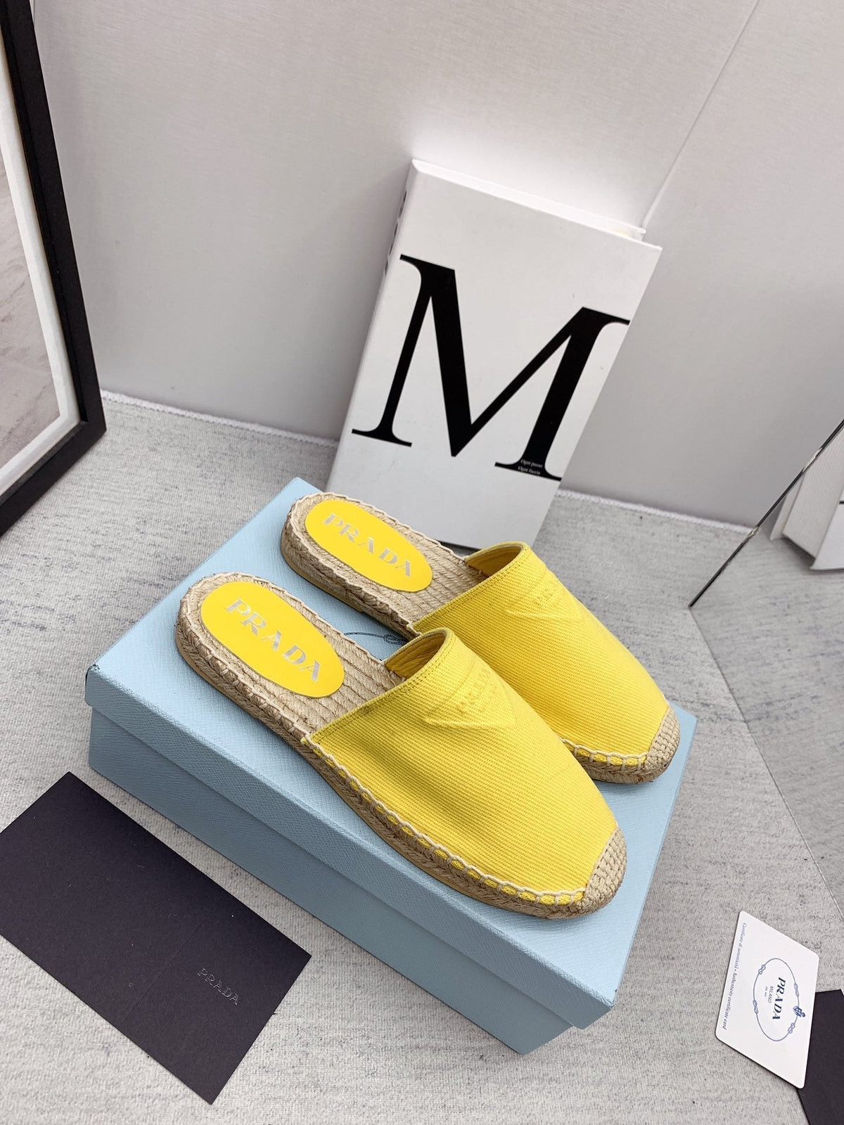 Prada 2026 Slippers Canvas Rope Sole