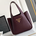 Prada 2026 Small Tote Bag Gold Hardware Leather