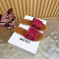 Celine 26 Marina Mules Canvas Leather 749449