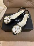 Chanel 2026 Slingback Ballets Flats Camellia Flower Ornament Sheepskin 779282