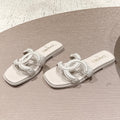 Chanel 2026 Openwork Double C Flat Sandals Cowhide 762944