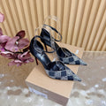 Christian Louboutin 2026 Slingback Pumps 100mm Silk Rhinestone 775986