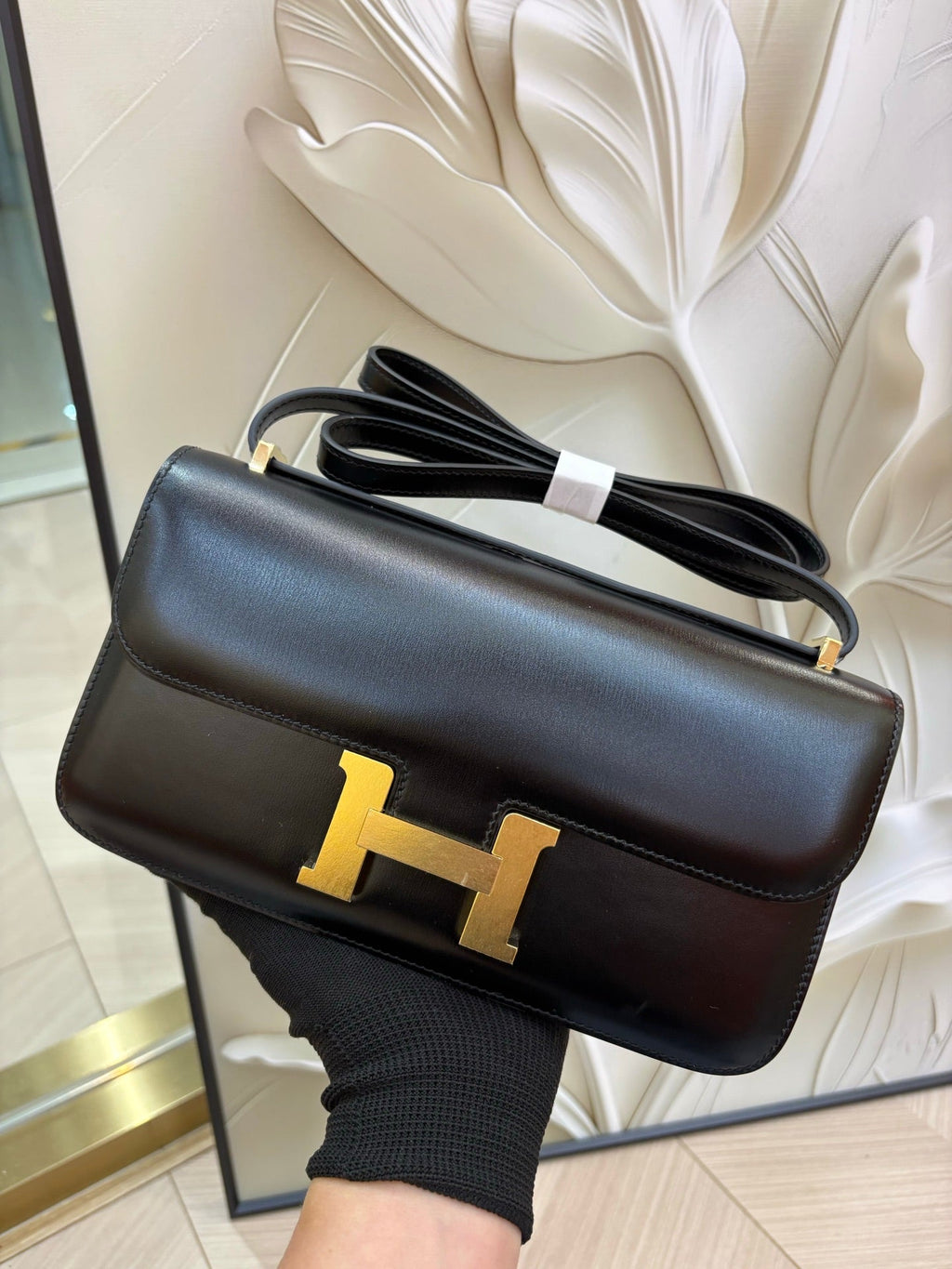 High-end Hermes 2026 Constance Elan 24cm Bag Box Leather