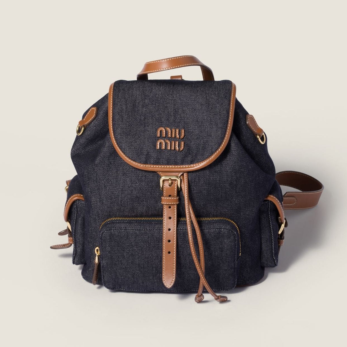 MiuMiu 2026 Aluminum Backpack Bag 30cm Canvas
