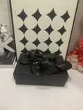 Chanel 2026 Camellia Flip-Flops Patent Calfskin 802344