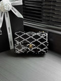 Chanel 2026 Sparkling Sequined Bag 21cm Leather