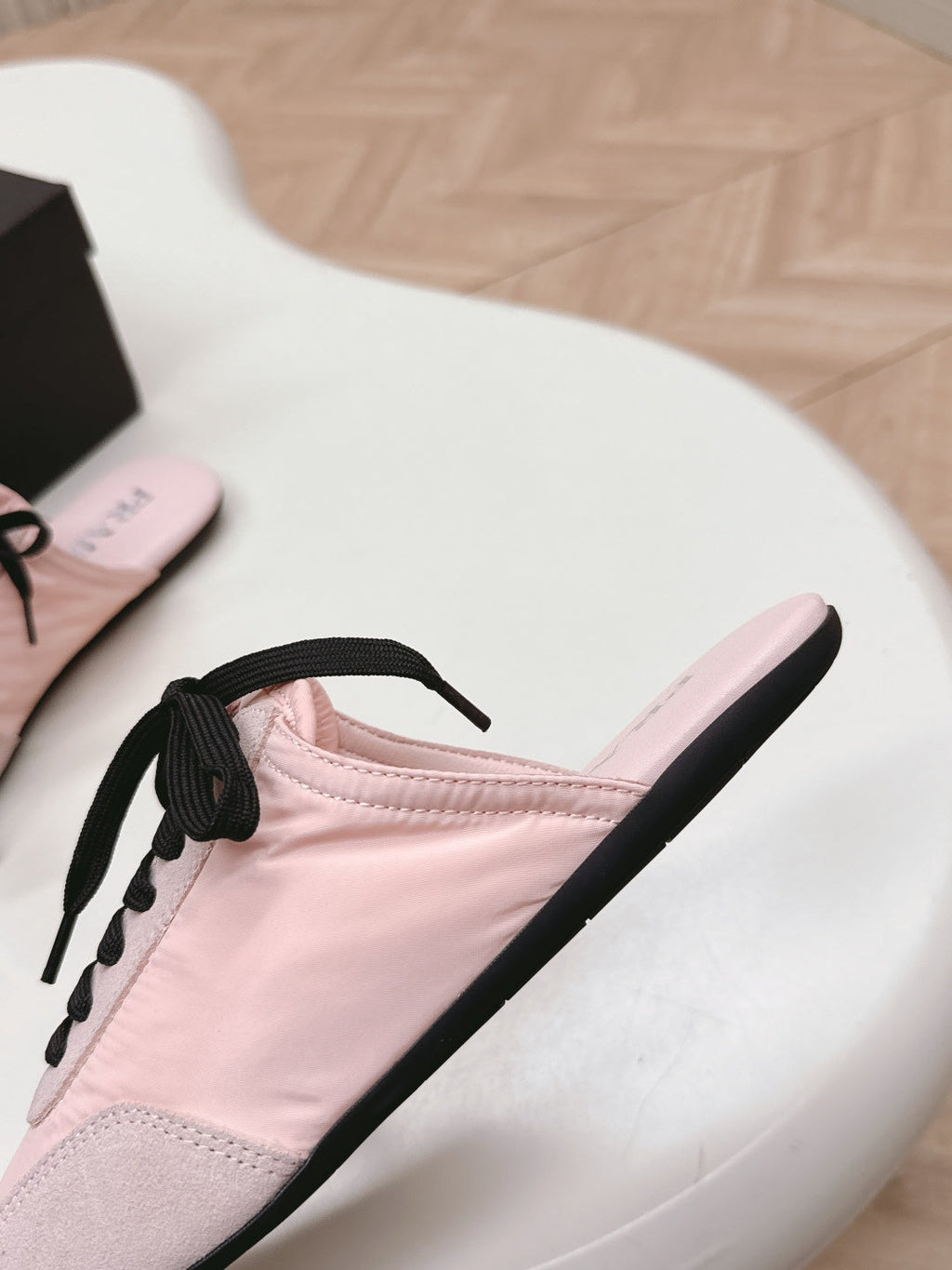 PRA 26S Mule Sneaker Light Pink Suede Canvas 600608