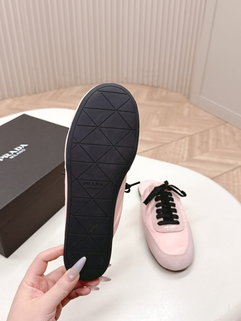 PRA 26S Mule Sneaker Light Pink Suede Canvas 600608