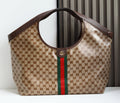 Gucci 2026 Giglio Shoulder Bag 60cm Brown Green Red Calfskin