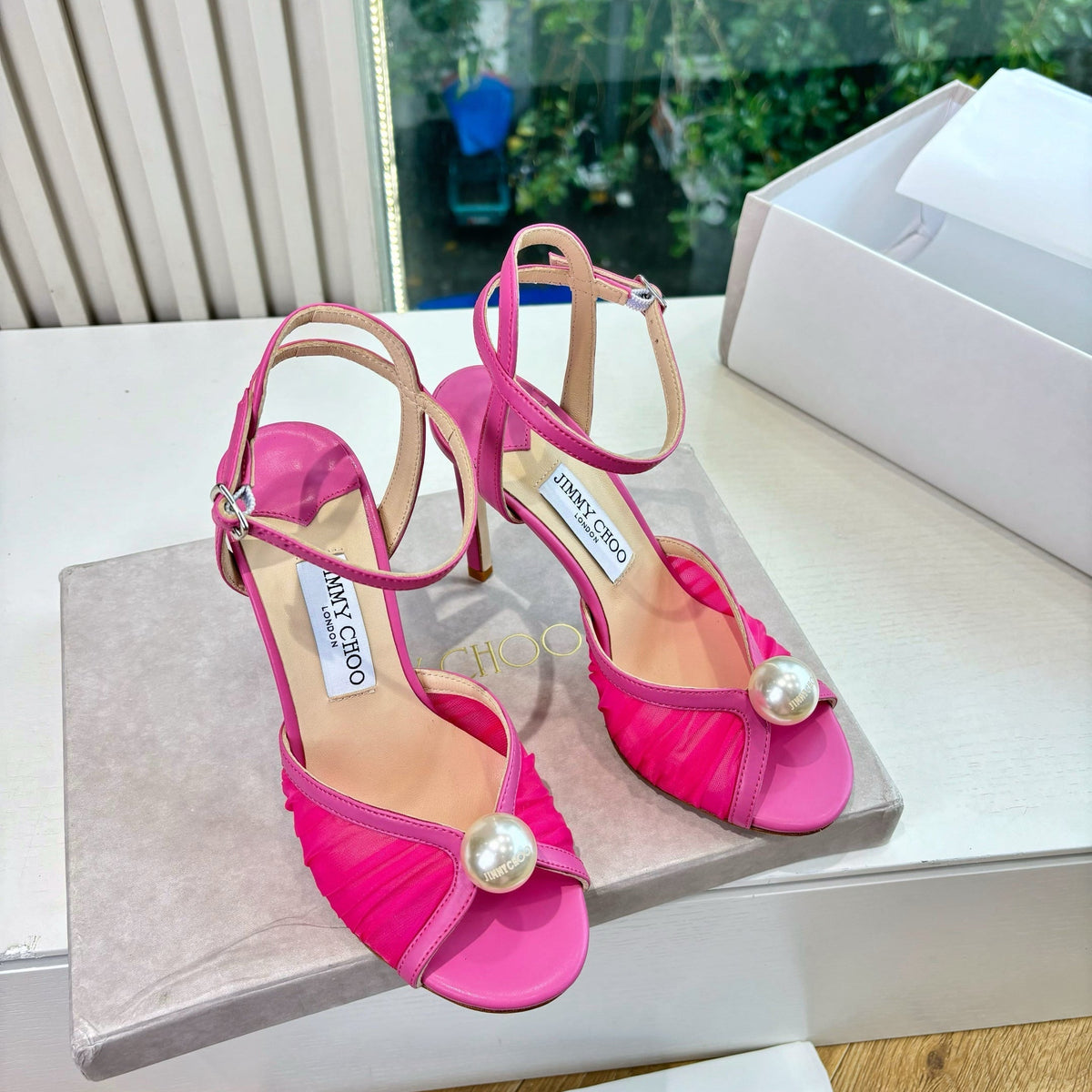 Jimmy 26s Platform Sandal 100 Pink Mesh Sheepskin 604105