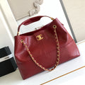 Chanel 2026 Stitched Shopping Bag 36cm Red Calfskin 348239