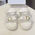 Dior 2026 Velcro Slip-on Sandal White Leather 716902