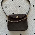 Chane 2026 Shoulder Bag 25cm Brown Suede