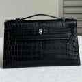 High-end Hermes 2026 Kelly Pochette Bag 22cm Crocodile Leather