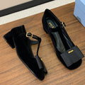Prada 2026 Pump Black Velvet Leather 606358
