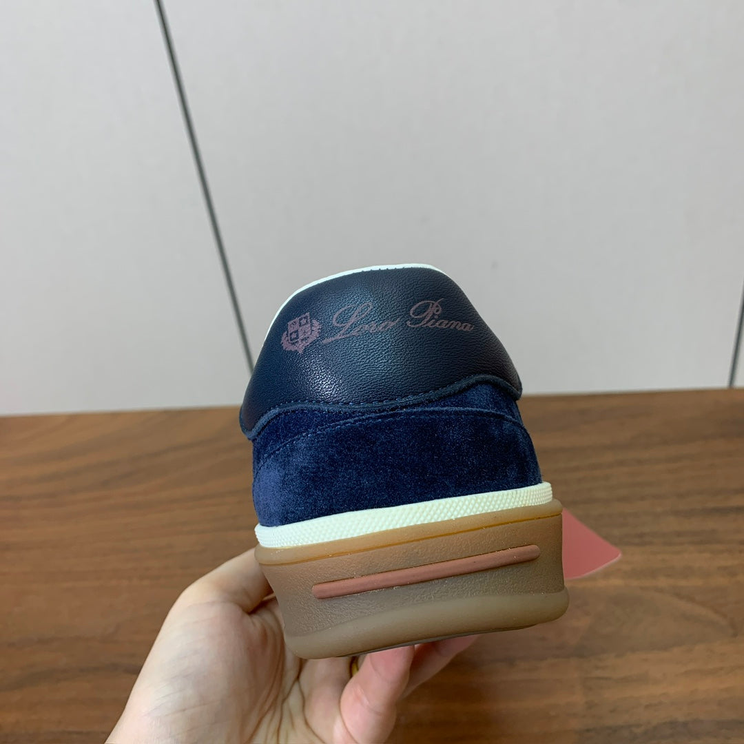 LP 26SS Velcro-strap Sneaker Blue Suede Leather 606506