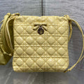 Dior 2026 Adiorable Bucket Bag 22cm Yellow Lambskin With Cannage Pattern