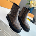 LV WOMEN'S BEAUBOURG ANKLE BOOT IN CACAO MONOGRAM CALFSKIN