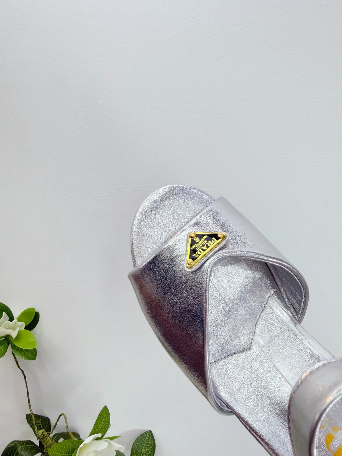 PRA 26SS Platform Sandals 75 Sliver Metallic Sheepskin 592386