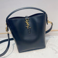 YSL 2026 Mini Bucket Bag 20cm Black Calfskin