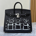 High-end Hermes 2026 Birkin 20cm Sellier "Disco" Bag Black Chamkila Goatskin