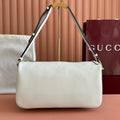 Gucci 2026 Half Horsebit Bag 38cm White Leather 277338