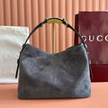 Gucci 2026 Beatrix Bag 35cm Gray Suede 277480