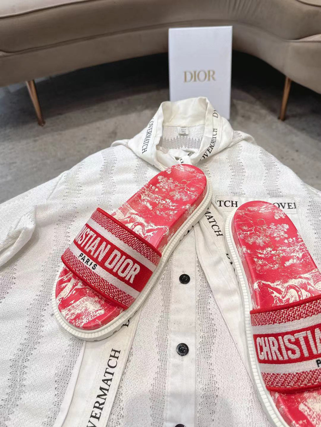 Dior 2026 Embroidered Dway Slide Fabric 944470