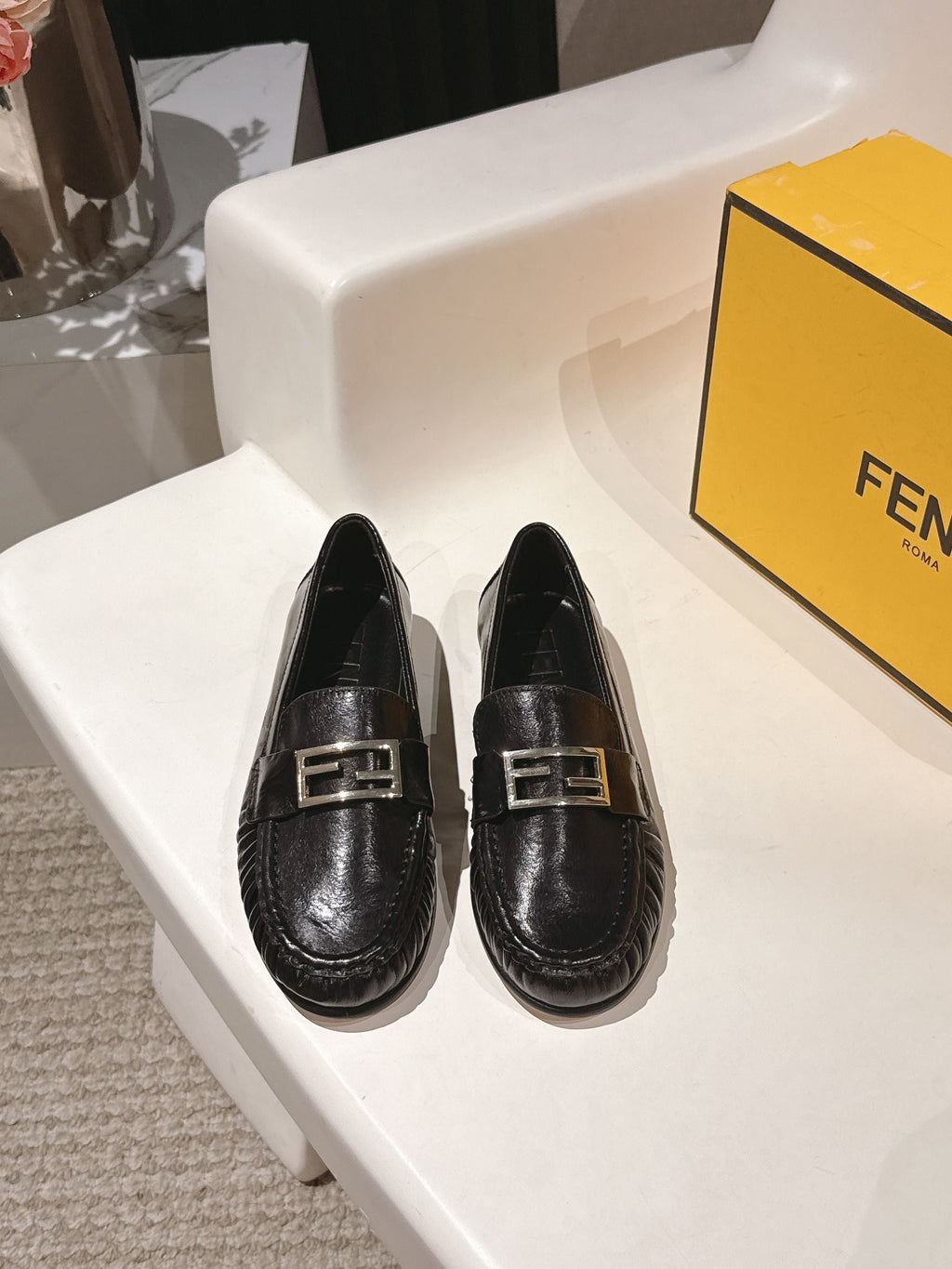 Fendi 2026 Buckle Loafer Black Calfskin