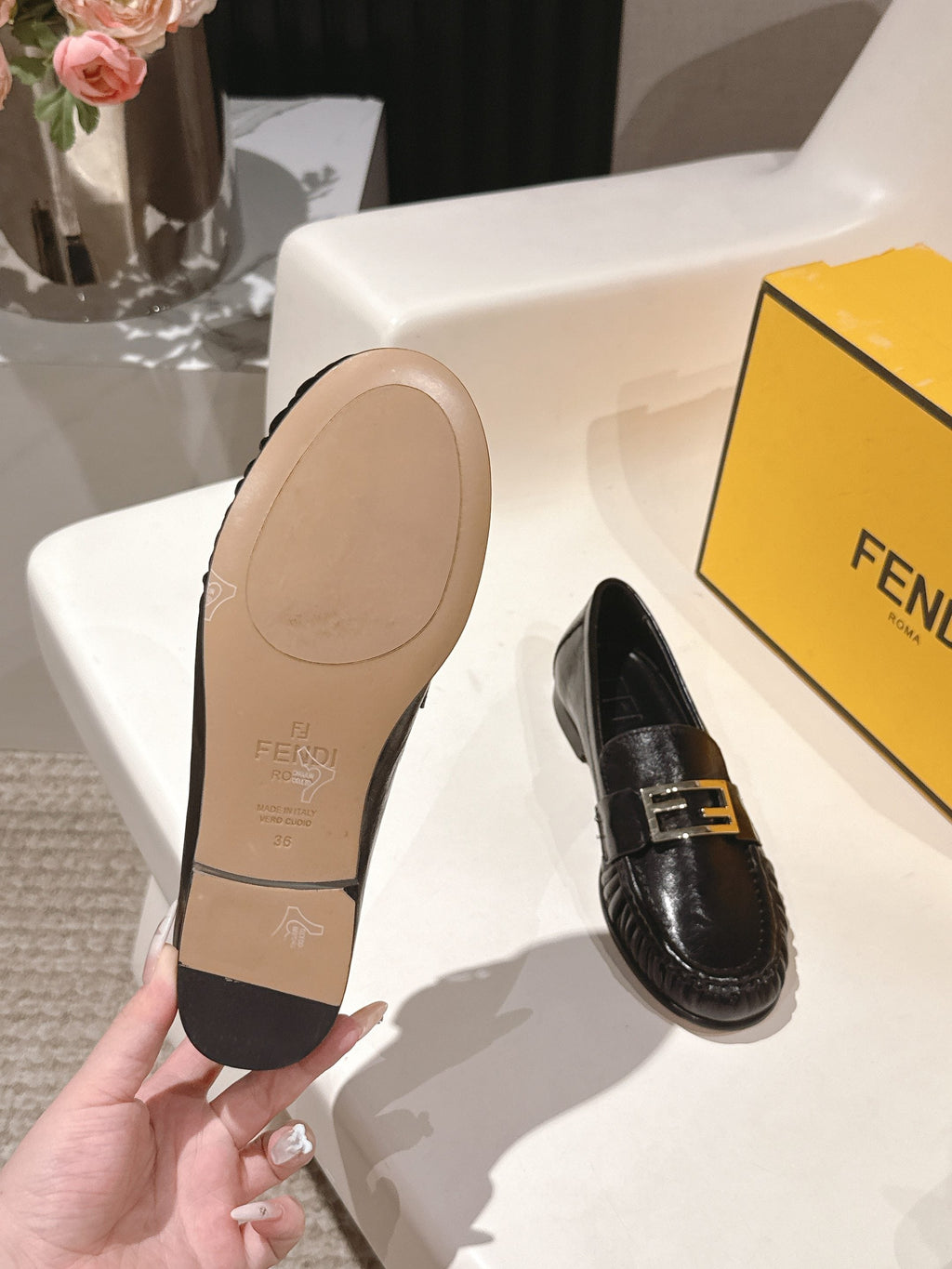 Fendi 2026 Buckle Loafer Black Calfskin