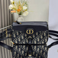 Dior 2026 Bobbi Bag 20cm Blue Fabric Leather