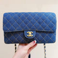 Chanel 2026 Backpack 26cm Blue Denim Leather 289705
