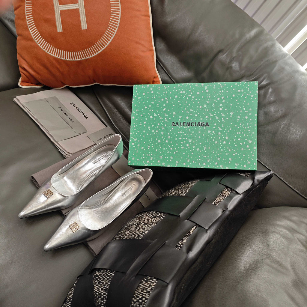 Balenciaga 26s Pump 85 Sliver Sheepskin 681213