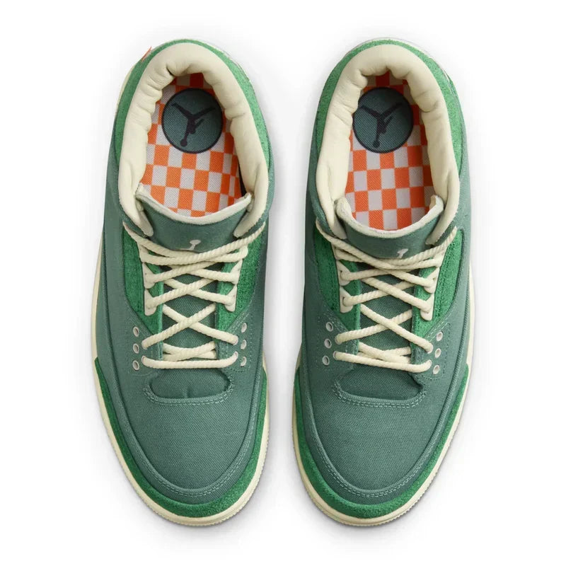 Nina Chanel Abney x Air Jordan 3 Green Canvas Suede